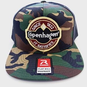 Copenhagen Richardson Camouflage Flat Bill Trucker Mesh Snapback